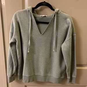 American eagle crop green hoodie